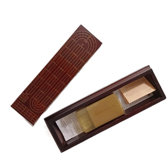 Cribbage: Deluxe The Classic Collection w/Wood Storage Cabinet - Picture 5 of 5